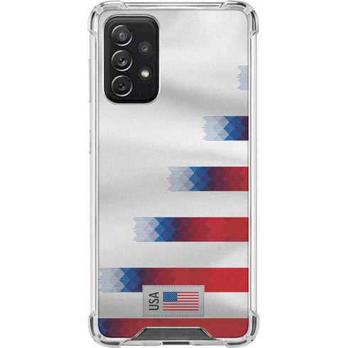 USA Soccer Flag Galaxy A72 5G Clear Case